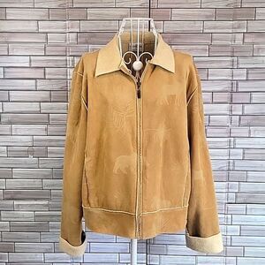 Robert Kitchen faux suede jacket size M
